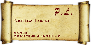 Paulisz Leona névjegykártya